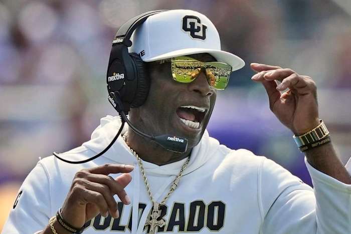 Deion Sanders roaming the sidelines at TCU